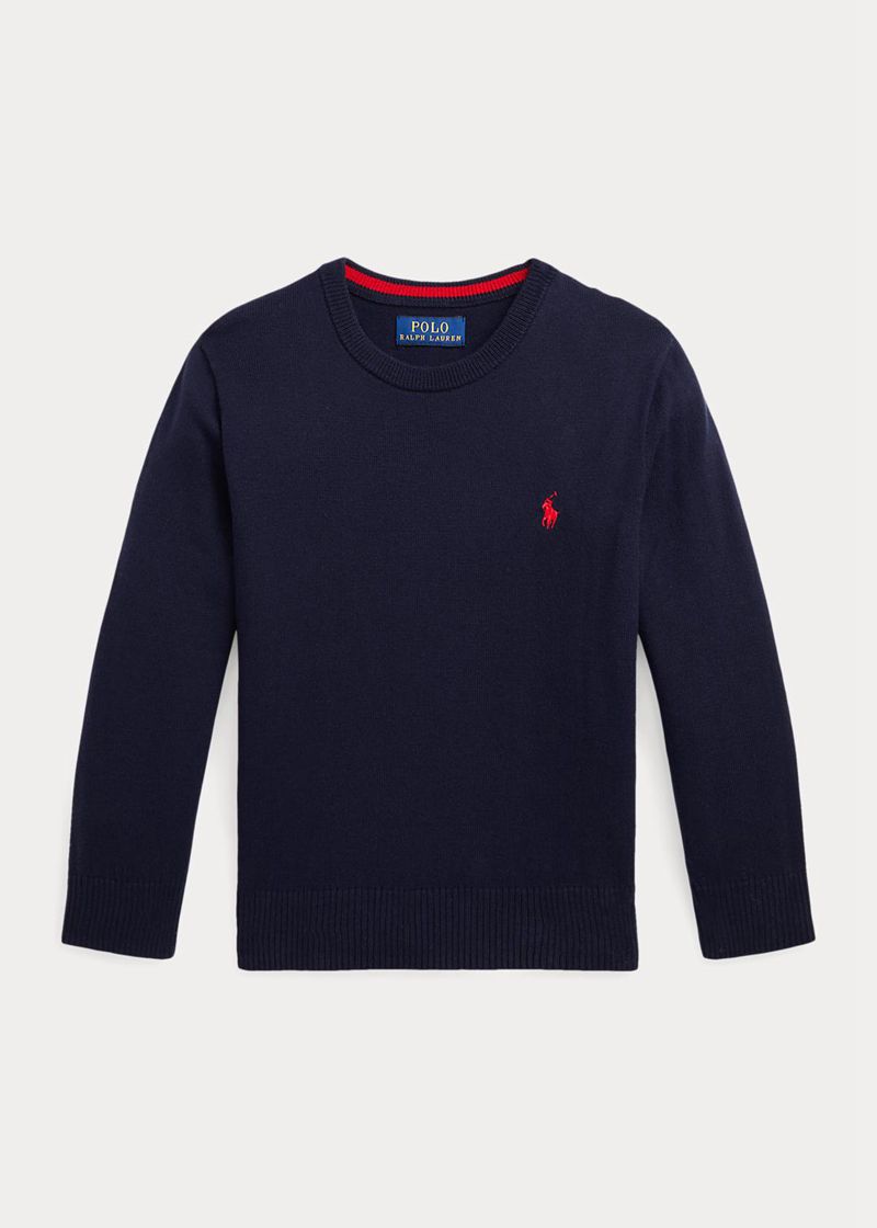 Sueter Ralph Lauren Niño 1.5-6 Años Cotton Cuello Redondo Jumper Chile Azul Marino UTJEX-3145